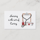 Visite Carte du profil de l'infirmière (Dos)