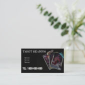 VISITE CARTE ÉDITABLE DE LECTURE DE TAROT (Debout devant)