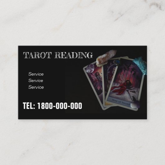 VISITE CARTE ÉDITABLE DE LECTURE DE TAROT (Devant)