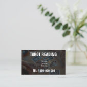VISITE CARTE ÉDITABLE DE LECTURE DE TAROT (Debout devant)