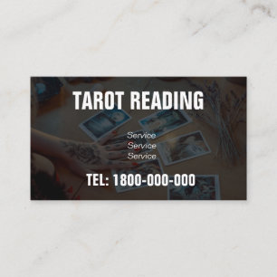 VISITE CARTE ÉDITABLE DE LECTURE DE TAROT