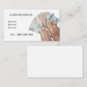 VISITE CARTE ÉDITABLE DE LECTURE DE TAROT (Devant / Derrière)