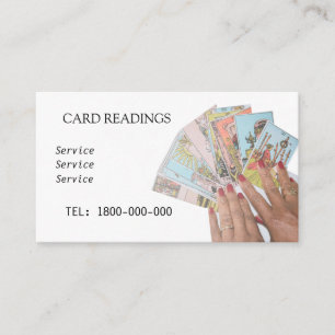 VISITE CARTE ÉDITABLE DE LECTURE DE TAROT
