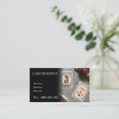 VISITE CARTE ÉDITABLE DE LECTURE DE TAROT (Debout devant)