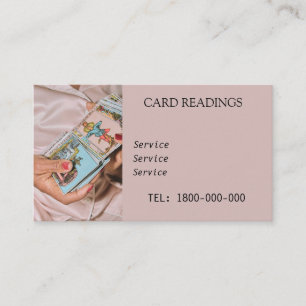 VISITE CARTE ÉDITABLE DE LECTURE DE TAROT
