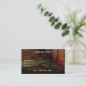 VISITE CARTE ÉDITABLE DE LECTURE DE TAROT (Debout devant)