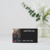 VISITE CARTE ÉDITABLE DE LECTURE DE TAROT (Debout devant)