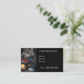 VISITE CARTE ÉDITABLE DE LECTURE DE TAROT (Debout devant)