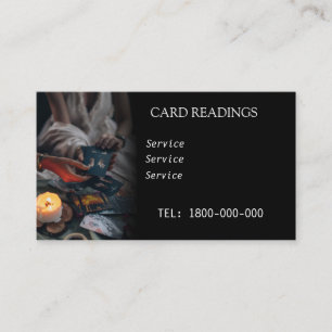 VISITE CARTE ÉDITABLE DE LECTURE DE TAROT