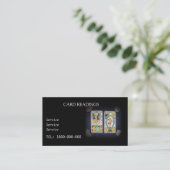 VISITE CARTE ÉDITABLE DE LECTURE DE TAROT (Debout devant)
