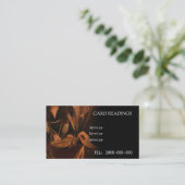 VISITE CARTE ÉDITABLE DE LECTURE DE TAROT (Debout devant)