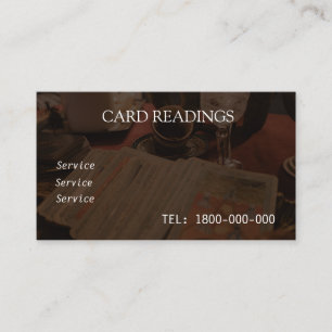 VISITE CARTE ÉDITABLE DE LECTURE DE TAROT