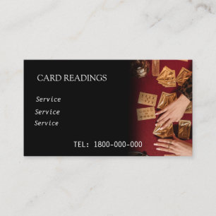 VISITE CARTE ÉDITABLE DE LECTURE DE TAROT
