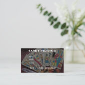 VISITE CARTE ÉDITABLE DE LECTURE DE TAROT (Debout devant)