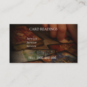 VISITE CARTE ÉDITABLE DE LECTURE DE TAROT