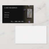 VISITE CARTE ÉDITABLE DE LECTURE DE TAROT (Devant / Derrière)