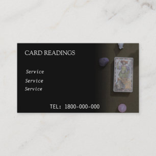 VISITE CARTE ÉDITABLE DE LECTURE DE TAROT