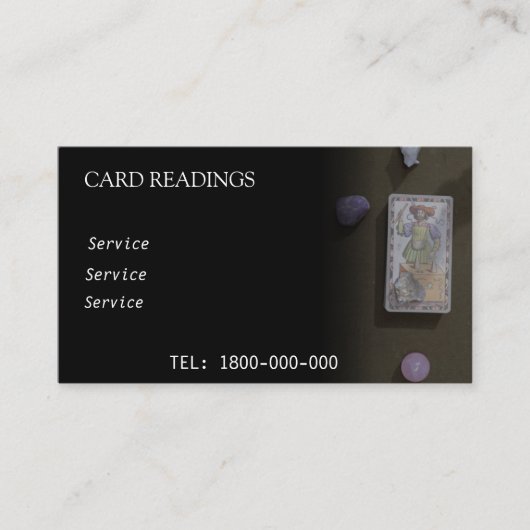 VISITE CARTE ÉDITABLE DE LECTURE DE TAROT (Devant)