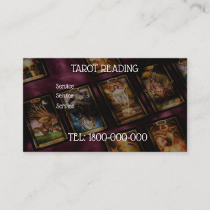 VISITE CARTE ÉDITABLE DE LECTURE DE TAROT