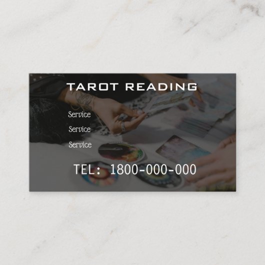VISITE CARTE ÉDITABLE DE LECTURE DE TAROT (Devant)