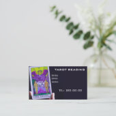 VISITE CARTE ÉDITABLE DE LECTURE DE TAROT (Debout devant)