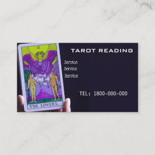 VISITE CARTE ÉDITABLE DE LECTURE DE TAROT