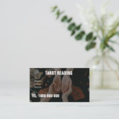 VISITE CARTE ÉDITABLE DE LECTURE DE TAROT (Debout devant)