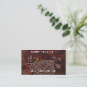 VISITE CARTE ÉDITABLE DE LECTURE DE TAROT (Debout devant)