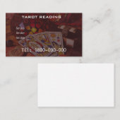 VISITE CARTE ÉDITABLE DE LECTURE DE TAROT (Devant / Derrière)