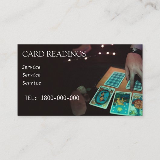 VISITE CARTE ÉDITABLE DE LECTURE DE TAROT (Devant)