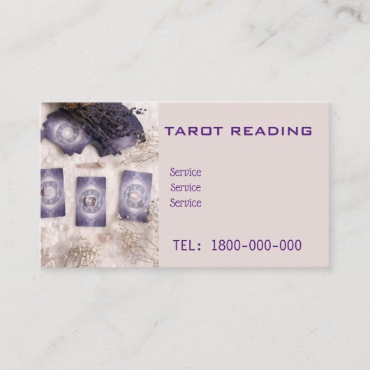 VISITE CARTE ÉDITABLE DE LECTURE DE TAROT (Devant)