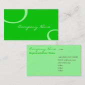 Visite Carte élégante de profil (vert) (Devant / Derrière)