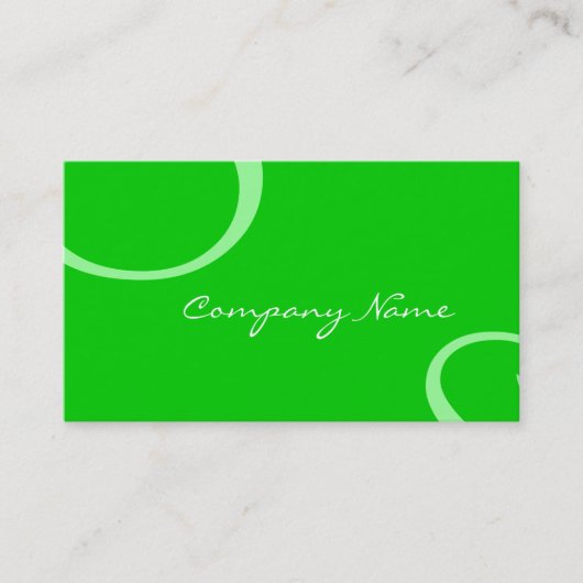 Visite Carte élégante de profil (vert) (Devant)