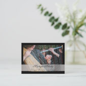 Visite Carte élégante d'industrie musicale d'harpe et de (Debout devant)