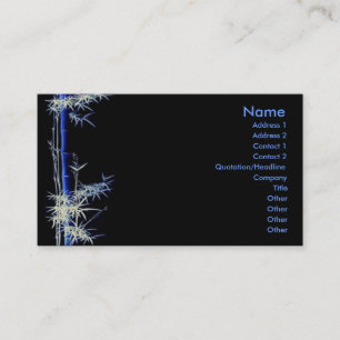 Visite Carte en bambou de profil