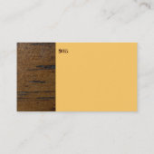 Visite Carte en bois de profil de grain (Dos)