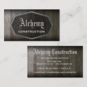 Visite Carte en bois d'entreprise de construction de (Devant / Derrière)