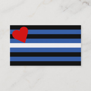 Visite Carte en cuir de tour de drapeau