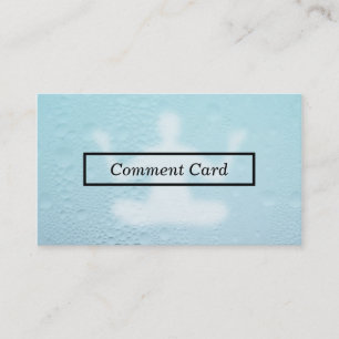 Visite carte en verre cuite à la vapeur de commentaire d