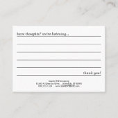 Visite carte enchantée de commentaire de chemin (Devant)