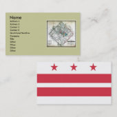 Visite Carte et drapeau de Washington DC (Devant / Derrière)