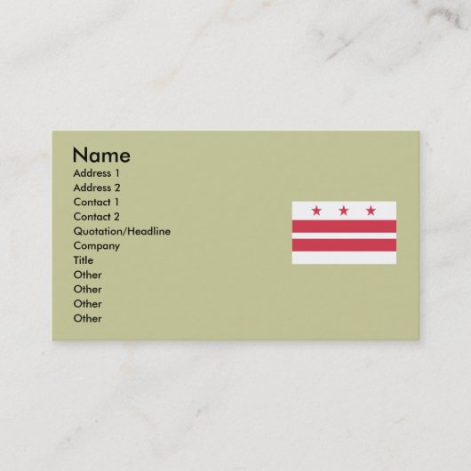 Visite Carte et drapeau de Washington DC (Devant)