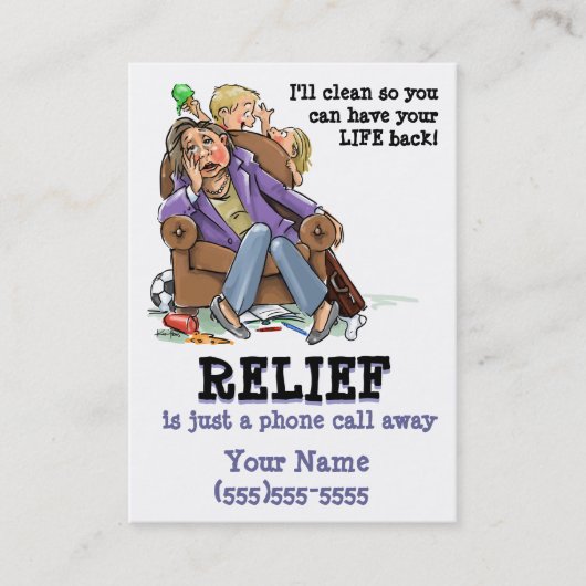 Visite Carte faisante le ménage d'entreprise de services (Devant)