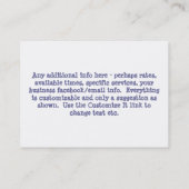 Visite Carte faisante le ménage PPL d'entreprise de (Dos)