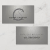 Visite Carte faite sur commande argentée simple simple de (Devant / Derrière)