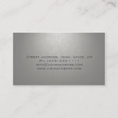 Visite Carte faite sur commande argentée simple simple de (Dos)