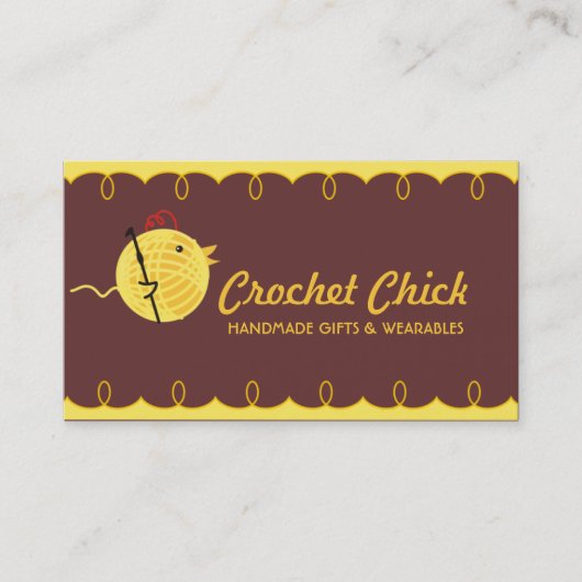Visite Carte faite sur commande de poussin de crochet de (Devant)