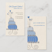 Visite Carte faite sur commande douce de profil de gâteau (Devant / Derrière)