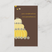 Visite Carte faite sur commande jaune douce de profil de (Dos)