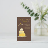 Visite Carte faite sur commande jaune douce de profil de (Debout devant)